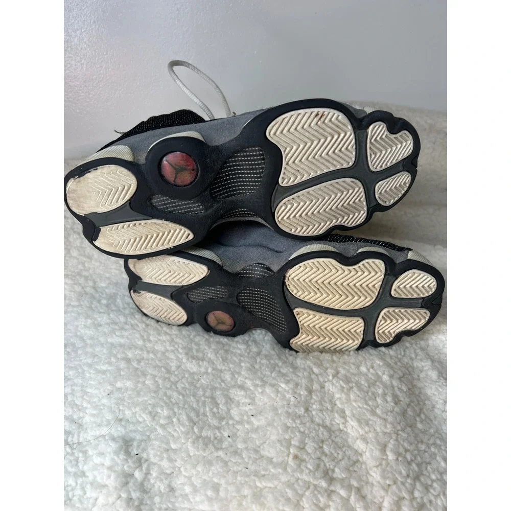 Jordan 13 Retro Black Flint Sneakers 884129-060 Mens Size 5.5Y Grey White